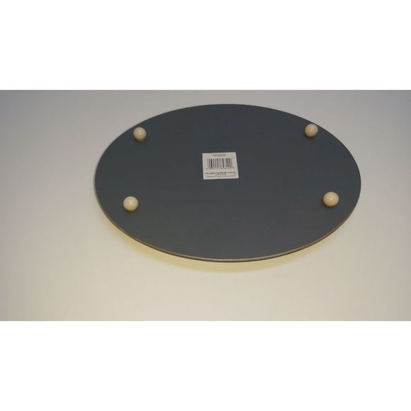 DRESSER TABLE TOP OVAL MIRROR WITH FLOWERS - Picture 5 of 9